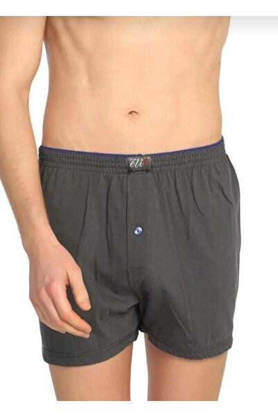 Tutku Elit 1101 Men's Combed Cotton Towel Waist Flat Boxer Shorts 3 Pieces