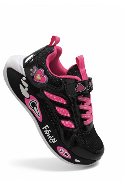 Moda Kadıköy BLACK POWDER GIRL'S Непожълтяващи ортопедични спортни обувки с в...