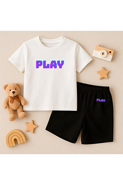 genosha Μπλουζάκι Σορτς Παιδικό Σετ 100% Βαμβάκι Άνετη Εφαρμογή Καθημερινό Χα...