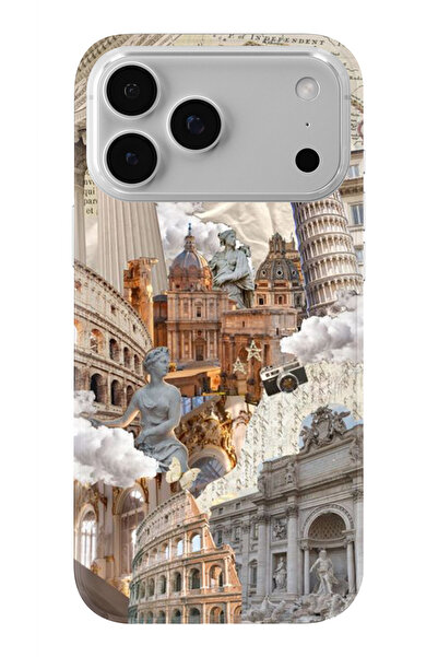 Multitronic حافظة شفافة مطبوعة بتصميم روما متوافقة مع هاتف iPhone 17 Pro Max