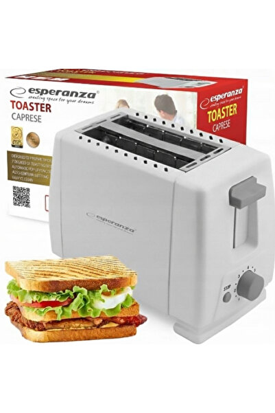 ESPERANZA Ekt001 Caprese 2 Slice Toaster - 7 Levels - White