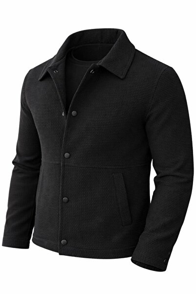 LUMAST Στενή εφαρμογή, κλείσιμο με κουμπιά, άνετο εύκαμπτο υφασμάτινο μπουφάν