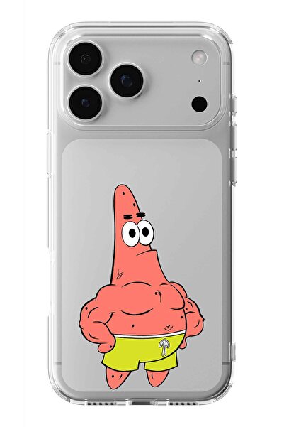 Multitronic حافظة شفافة مطبوعة بتصميم كاسل باتريك متوافقة مع هاتف آيفون 17 بر...