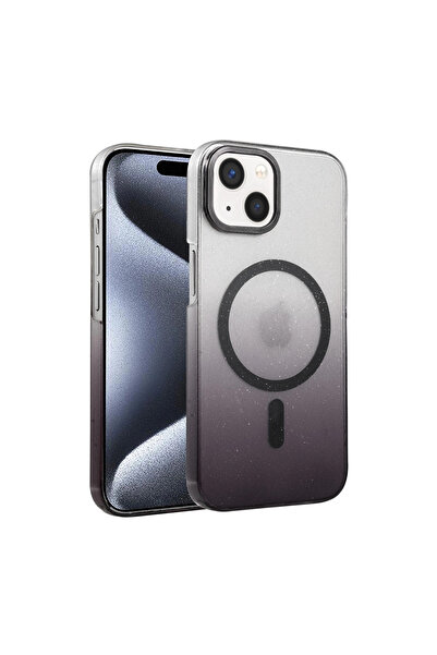 eco port غطاء آيفون 14 لامع متوافق مع ماج سيف - أسود