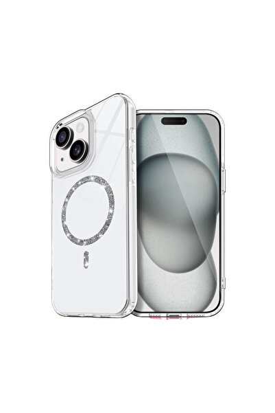 eco port iPhone 15 Plus Live Diamond Magsafe Cover - Transparent