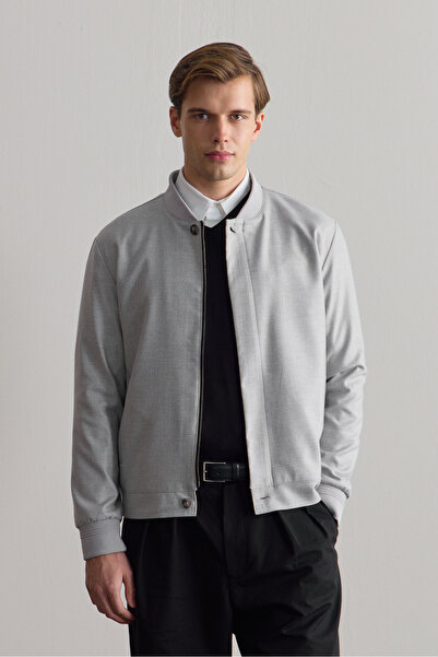 Danger Jachetă pentru bărbați din țesătură specială Polyviscon, gri