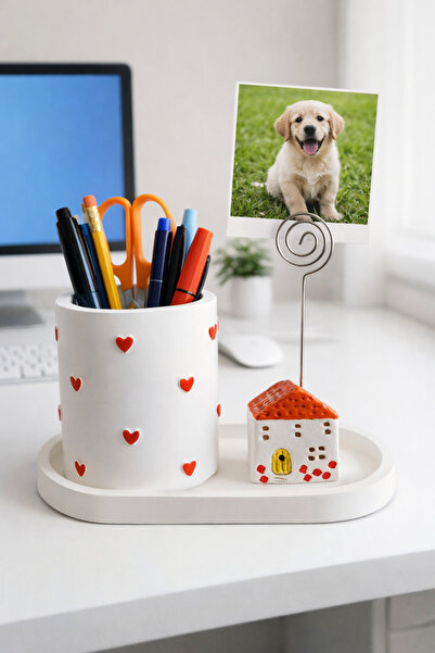 Rota Hediyelik 3'lü Ofis Seti Kalemlik Altlık Not Tutucu Masaüstü Organizer