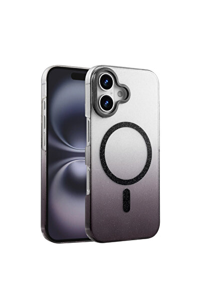 eco port غطاء آيفون 16 بلس اللامع مع تقنية ماج سيف - أسود