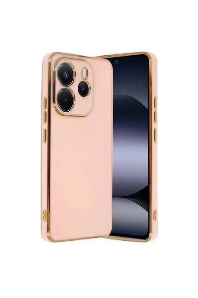 eco port حالة سيليكون فولير لـ Redmi Note 14 4G - وردي