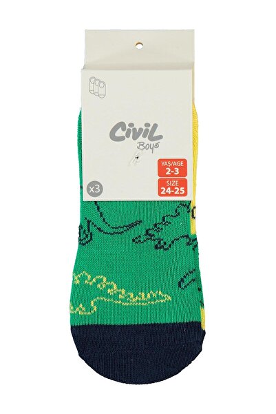 Civil Boys جوارب راقصة الباليه للرجال من ديناصور، 3 قطع، للأعمار من 2 إلى 12 ...