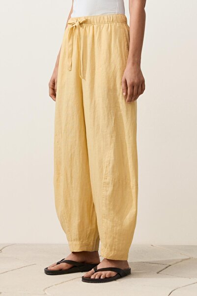 Oysho 100% linen balloon trousers