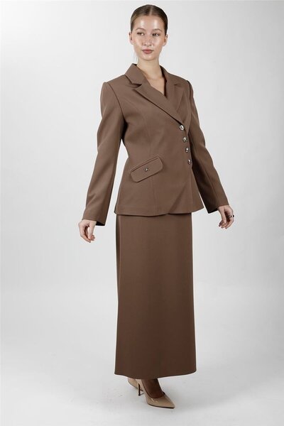 ÖNDER ÖZSOY Men's Collared Asymmetrical Double-Breasted Jacket & Women's Long...