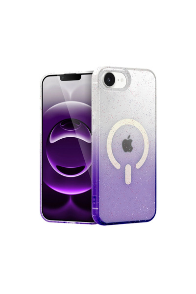 eco port غطاء آيفون 16e بوميل شايني ماج سيف - أرجواني