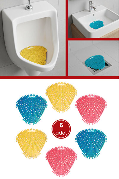 Flosoft 6 Adet PisMiss Üçgen Koku Giderici, Pisuvar Lavabo Banyo Gider Süzgec...