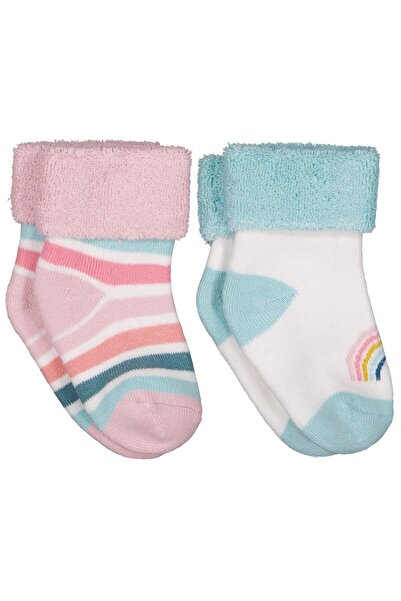 Civil Baby Rainbow Curly Towel 6-2-Piece Baby Girl Socks Set - Standard