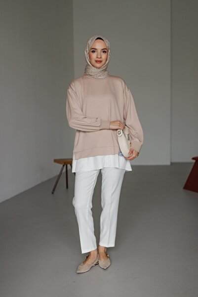 MOONSC Women's Pleated Skirt Hijab Tunic