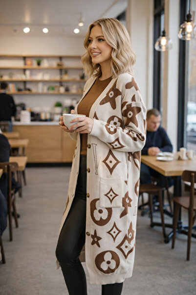 FİFTY ONE Women's Patterned Knitwear Cardigan