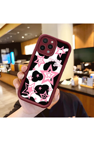 Hontinga حافظة هاتف من السيليكون باللون الأحمر الداكن، مقاومة للصدمات، متوافق...