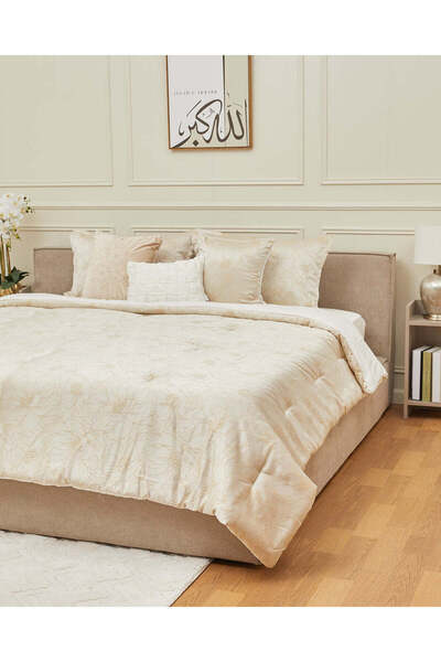 REDTAG طقم لحاف جاكار نباتي مكون من 7 قطع، مقاس كينج