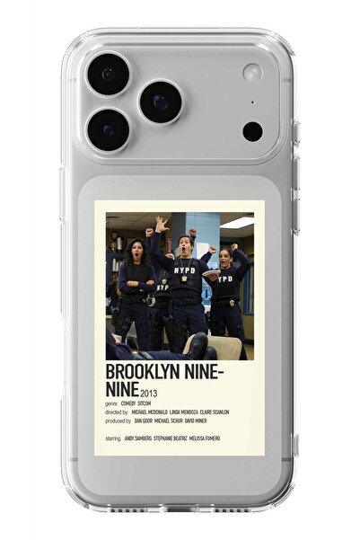 Multitronic حافظة شفافة مطبوعة بتصميم ملصق Brooklyn99 Palaroid متوافقة مع هات...