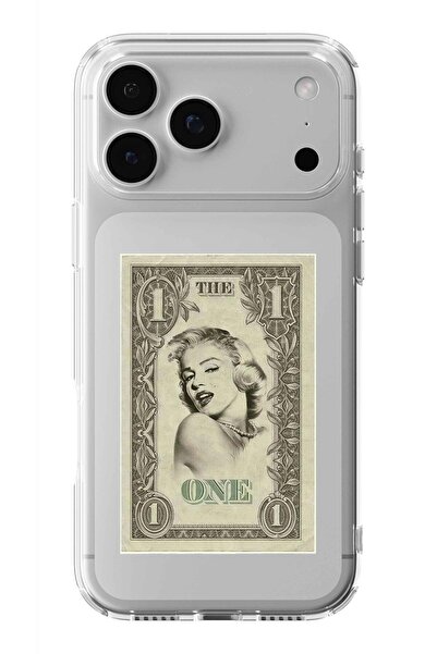 Multitronic حافظة شفافة مطبوعة بتصميم مارلين مونرو متوافقة مع هاتف آيفون 17 ب...