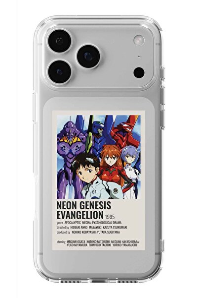 Multitronic حافظة شفافة مطبوعة بتصميم ملصق نيون جينيسيس إيفانجيليون متوافقة م...