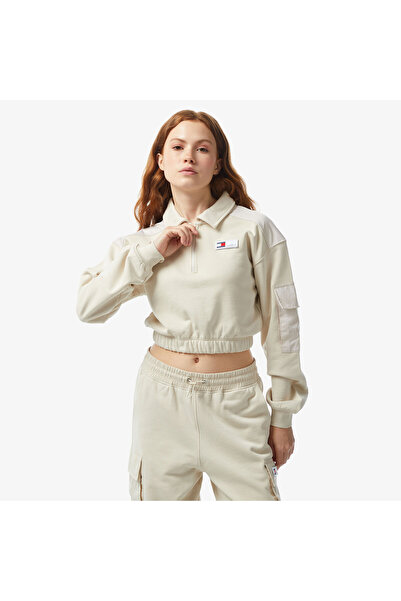 Tommy Hilfiger Kadın Bej Sweatshirt