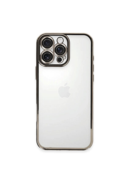 eco port حافظة آيفون 16 برو من السيليكون مع حماية للكاميرا - رمادي تيتانيوم