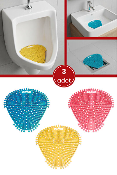 Flosoft 3 Adet PisMiss Üçgen Koku Giderici, Pisuvar Lavabo Banyo Gider Süzgec...