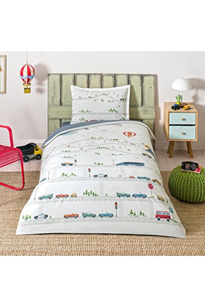 Özdilek Tek Kişilik Fitted Çarşaf Ranforce Nevresim Takımı Right Ride