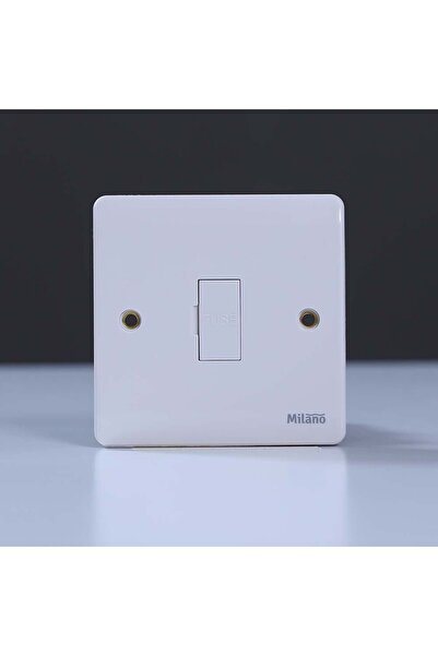 Milano 3A Unswitched Fuse Connection Unit, White Metal Switch for Indoor Use,...