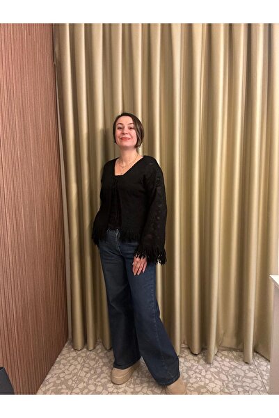 MU&ME BOUTİQUE Hirka Silvery Textured Fabric