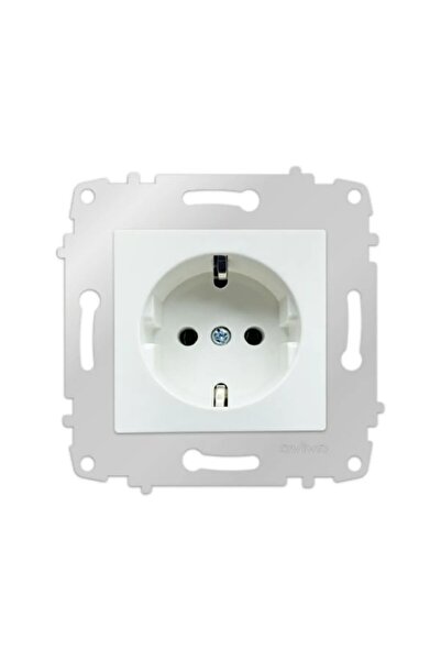 Generic Brand Ovivo white grounded socket FRAMELESS
