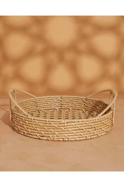 REDTAG Brown Woven Round Basket