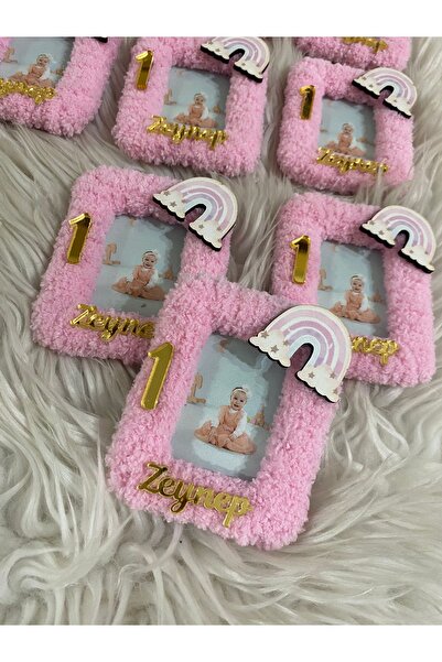 SHOOP Pembe renk peluş dolap kutusu süsü magnet 10 adet(objeler kişiye göre d...