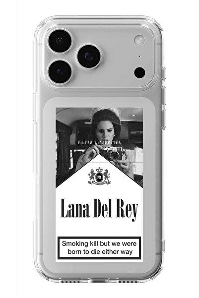 Multitronic حافظة شفافة مطبوعة بتصميم لانا ديل ري 2 متوافقة مع آيفون 17 برو