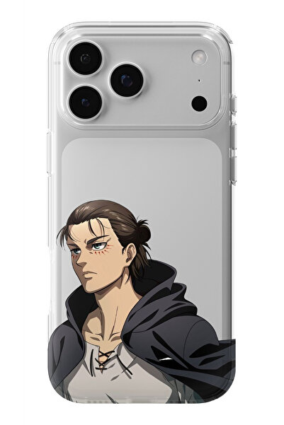 Multitronic حافظة شفافة مطبوعة بتصميم إيرين ييغر متوافقة مع هاتف آيفون 17 برو...