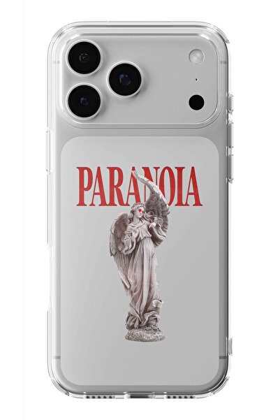 Multitronic حافظة شفافة مطبوعة بتصميم Paranoia متوافقة مع هاتف iPhone 17 Pro Max