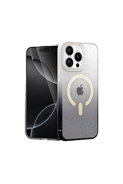 eco port iPhone 14 Pro Pummel Shiny Magsafe Cover - Black