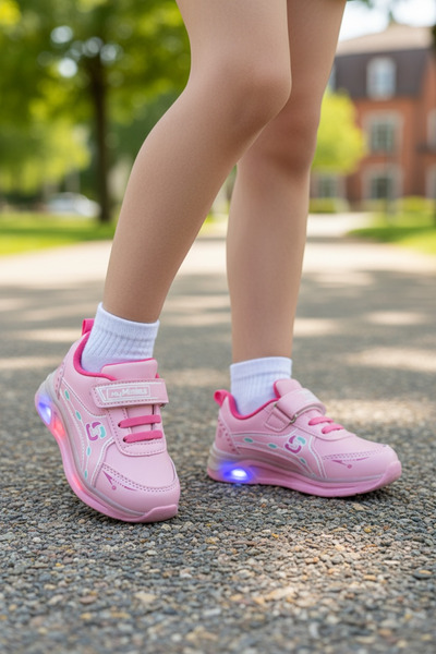 Minima Işıklı Bebek Spor Ayakkabı Cırtlı – Kaymaz Taban Günlük Yürüyüş Ayakka...