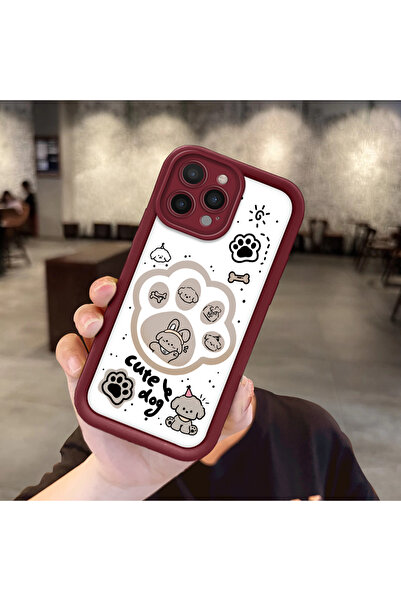 Hontinga حافظة هاتف من السيليكون باللون الأحمر الداكن بسيطة ومقاومة للصدمات ب...