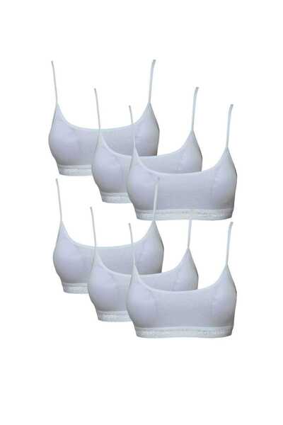 Mestore White Bustier with Pad and Rope Strap, 6 Pieces