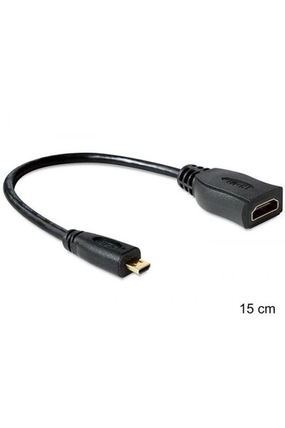 DELOCK Cablu HDMI de mare viteză cu Ethernet - HDMI Micro D mascul la HDMI A ...
