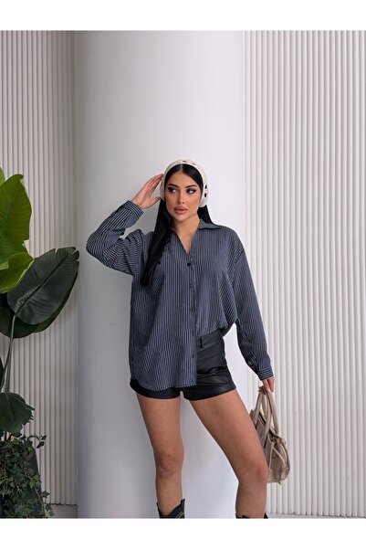 Jbr ÇİZGİLİ OVERSİZE GÖMLEK