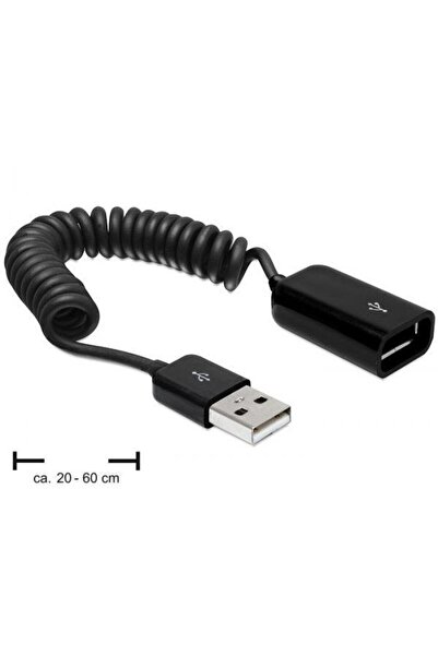 DELOCK Cablu prelungitor (extensie) spiralat USB 2.0-A tata/mama