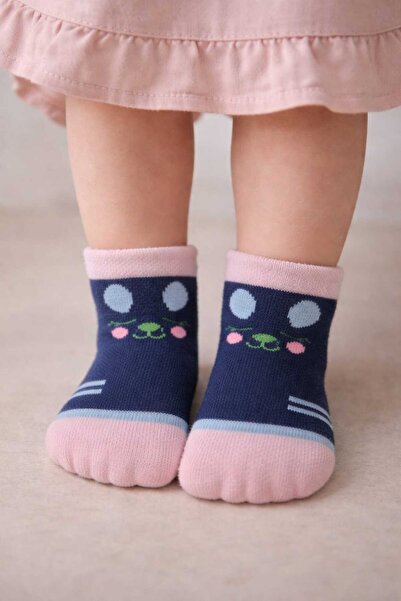 gigigiyim Cat Patterned Girls' Booties Socks