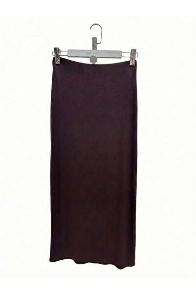 ROSE ARYA Coffee Long Straight Skirt