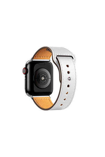 eco port Watch 38mm Compatible Kr415 Luaz Leather Strap (Not a Watch) - White