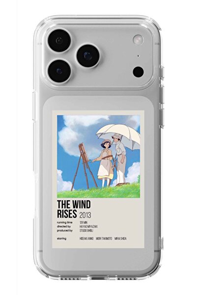 Multitronic حافظة شفافة مطبوعة بتصميم ملصق Wind Rises Palaroid متوافقة مع هات...