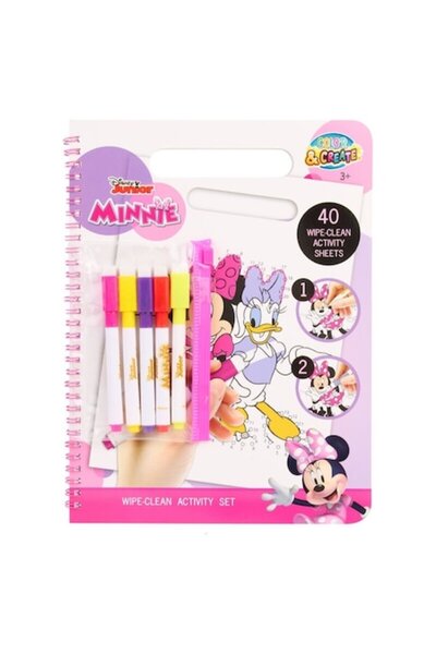 Canenco Caiet de activități pentru copii, Scrie și șterge, 40 de pagini, Minn...